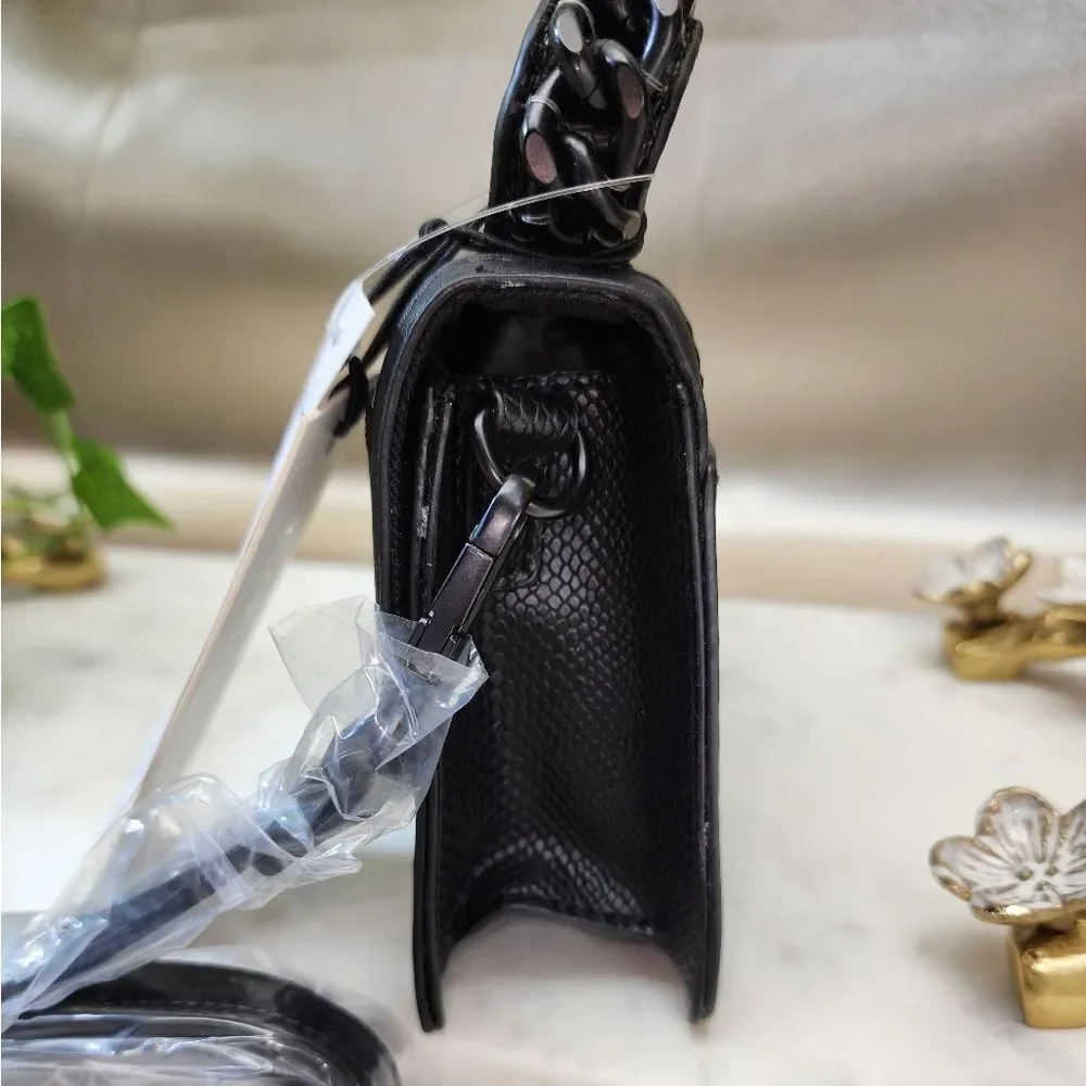 NWT Nicole Miller Black 2 Way Crossbody Bag